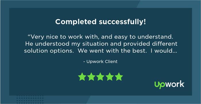 Upwork Client Review - Reliable Partner for Your Tech Solutions
